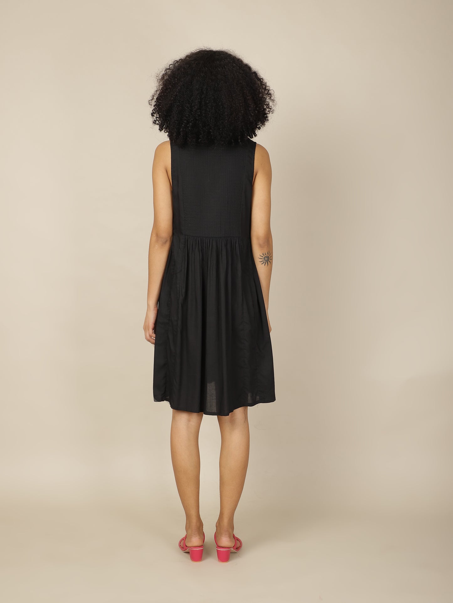 Ebony Pink Blossom Cotton Modal dress