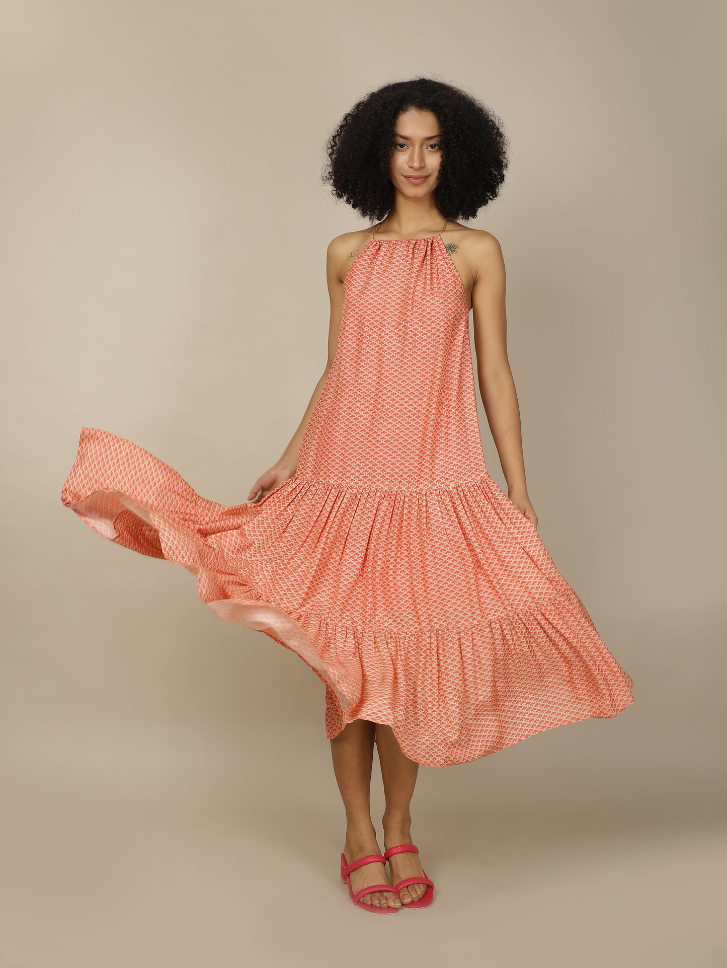 Peach Parfait Modal Dress