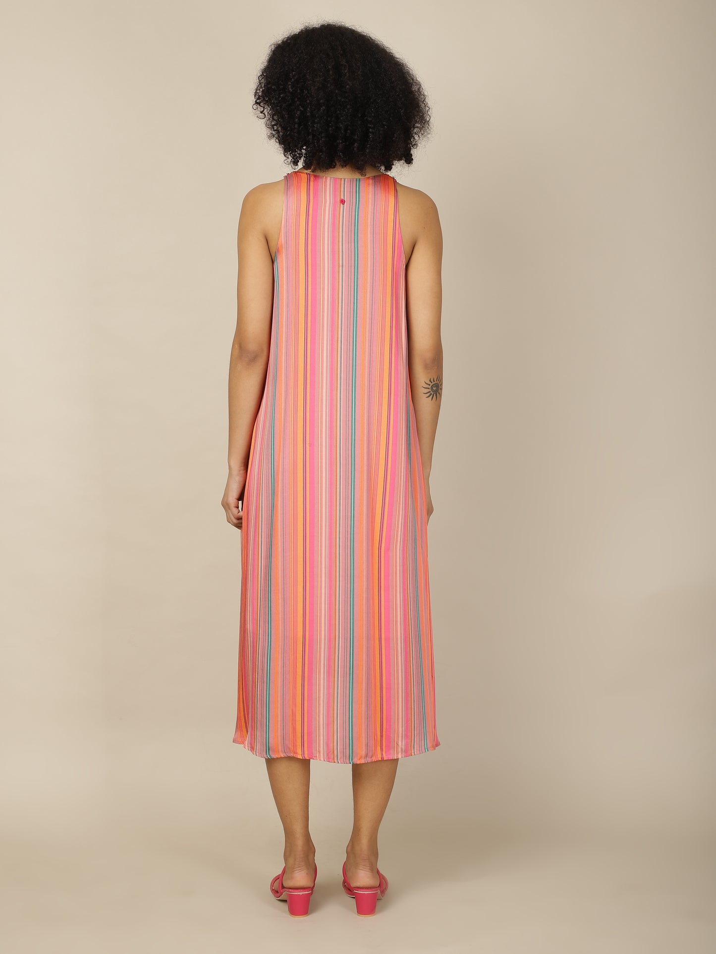 Striped Petal Pop Modal dress