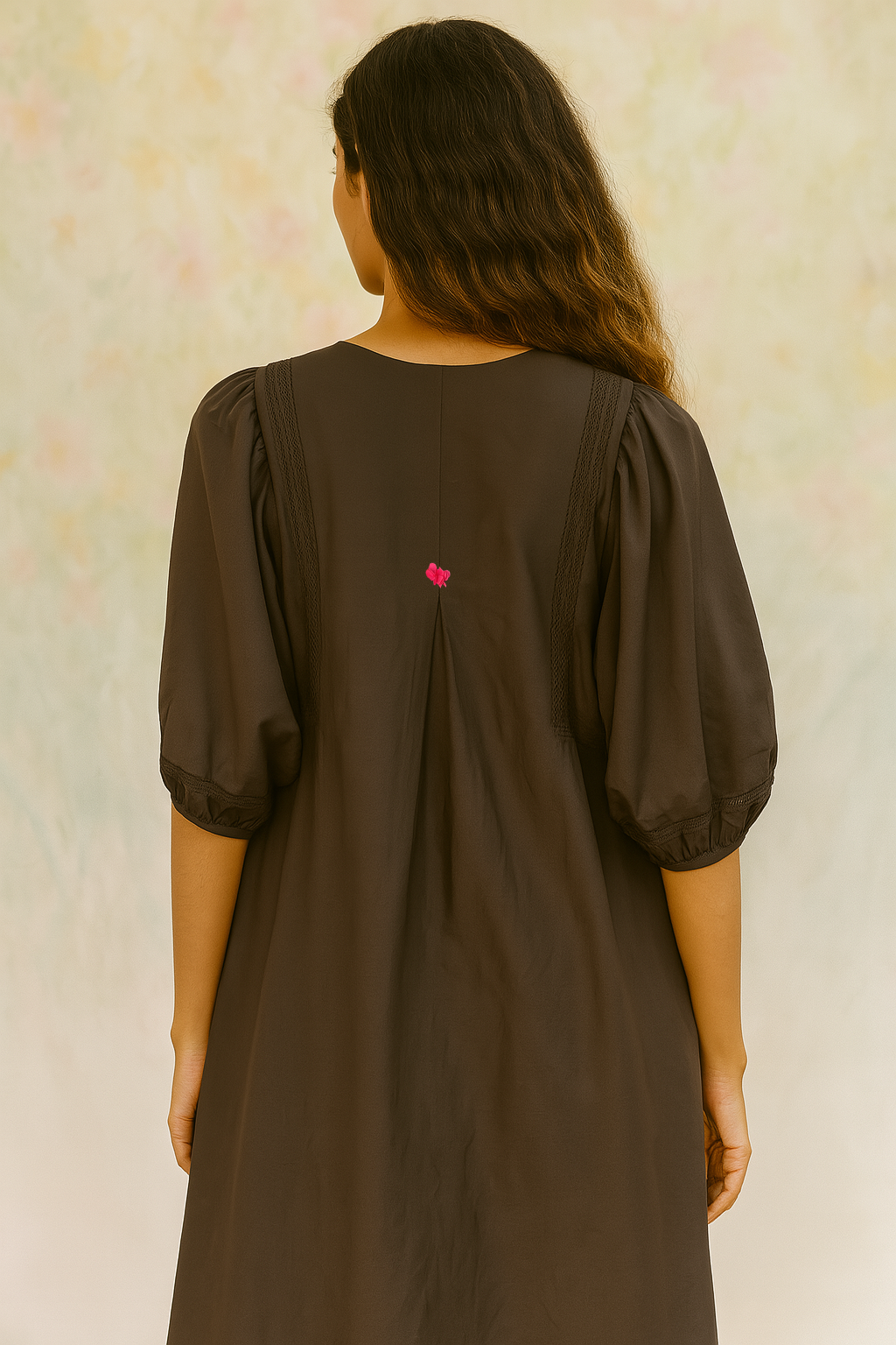 Ebony Whisper Silk Cotton Dress