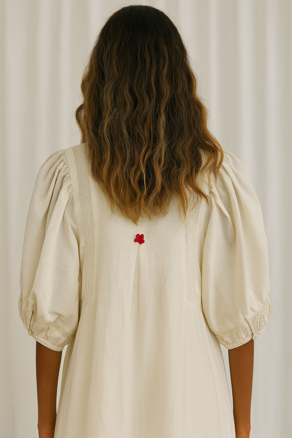 Ecru Whisper Silk Cotton Dress