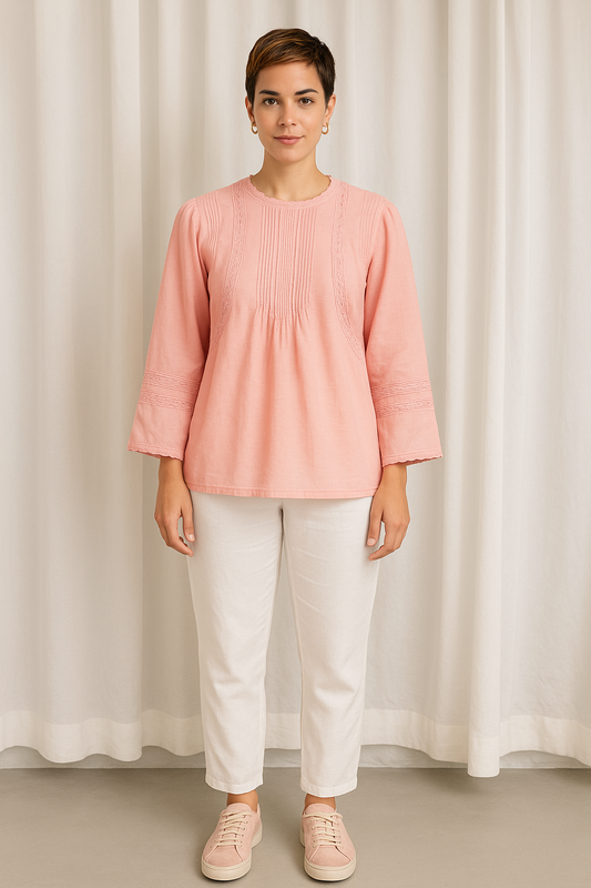 Rose Reverie Cotton Silk Top