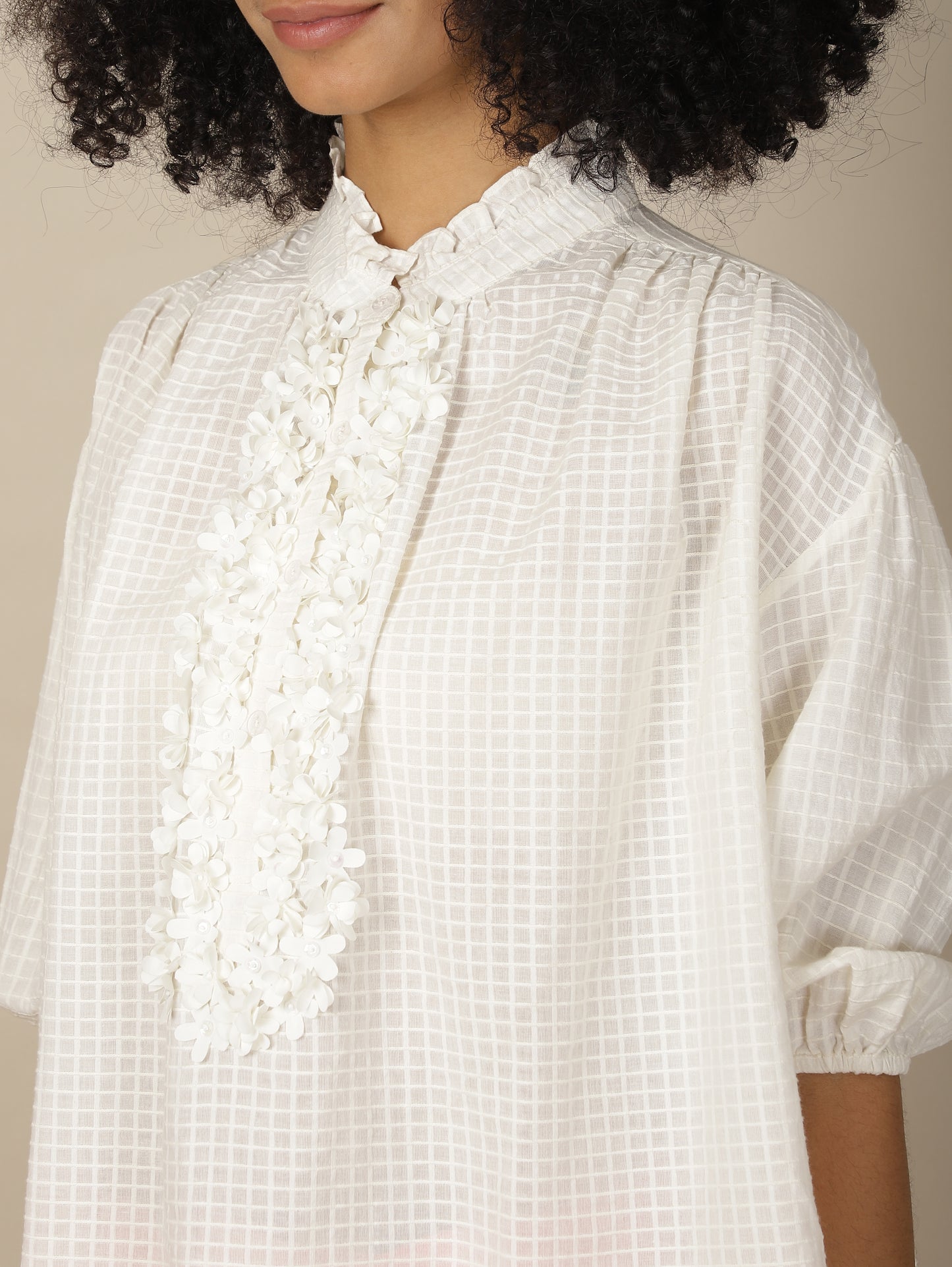 Off-White Wisteria Cotton Top